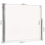 Sklopivi paravan za dvorište 3x1.8m beige - Слика 7