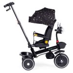 Tricikl za decu sa rotirajućim sedištem, gurajućim rukohvatom i tendom black, ECOTOYS - Слика 2