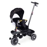 Tricikl za decu sa rotirajućim sedištem, gurajućim rukohvatom i tendom black, ECOTOYS - Слика 5