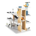 Velika drvena garaza parking sa liftom I autoperionicom Eco Toys - Слика 2
