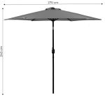 Veliki ugaoni suncobran GREY - Слика 5