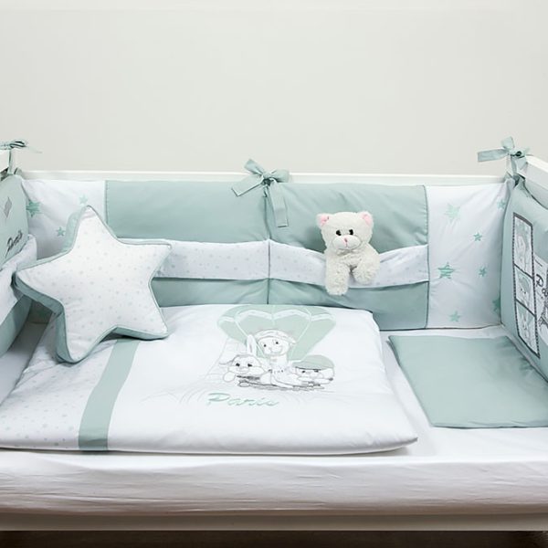 Posteljina "3 LITTLE FRIENDS IN PARIS" MINT