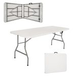 Sklopivi sto beli 180x74x74 cm