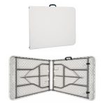 Sklopivi sto beli 180x74x74 cm - Слика 3