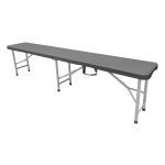 Sklopiva klupa crna 180x30x43cm
