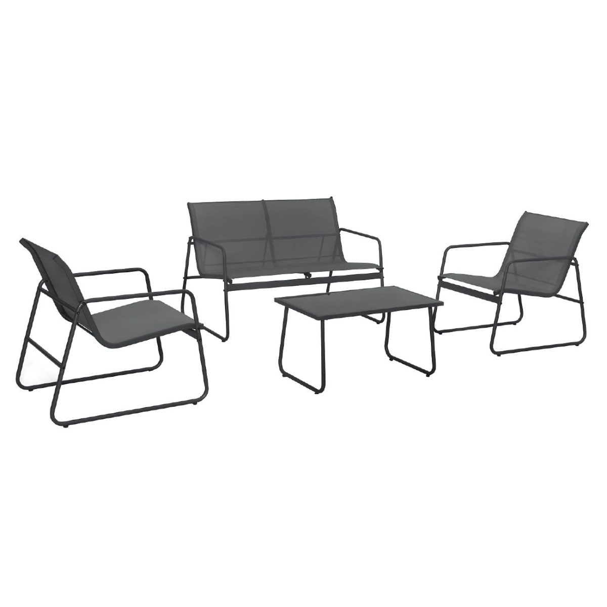 32-392000-1 Baštenska garnitura 4-delna, čelik+tekstilen - Слика 1