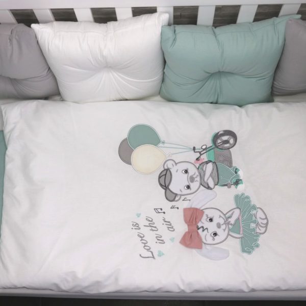 Posteljina “JASTUČIĆI” MINT