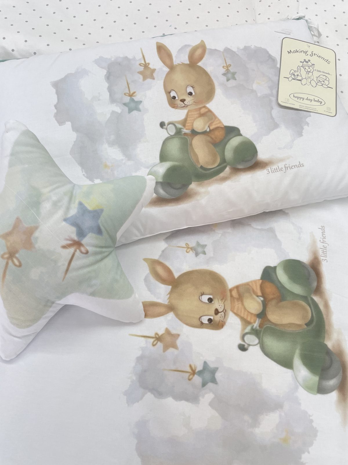 3842 Posteljina "Zeka na motoru" mint - Слика 1