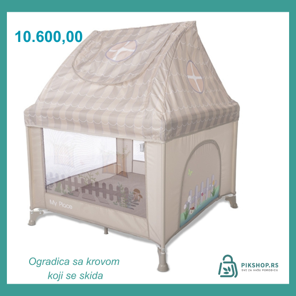 LORELLI OGRADICA SA KROVOM MY PLACE - BEIGE