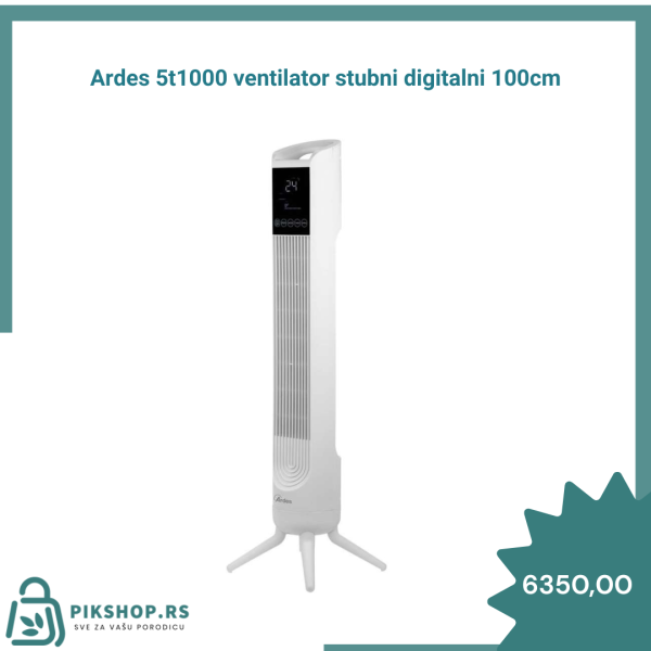 Ardes 5t1000 ventilator stubni digitalni sa daljinskim 100cm