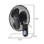 Ardes 5w40r zidni ventilator 50w sa daljinskim upravljačem I tajmerom crni - Слика 3