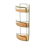 Estia es02-14865 ugaona polica za kupatilo 3 nivoa maslinasta - Слика 2