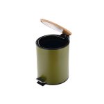 Estia es02-15114 kanta za otpatke metal bambus 5l maslinasta - Слика 2