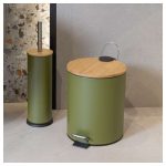 Estia es02-15114 kanta za otpatke metal bambus 5l maslinasta - Слика 3