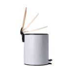 Estia es02-22020 kanta za otpatke metal bambus sa pedalom 5l mermer bela - Слика 2