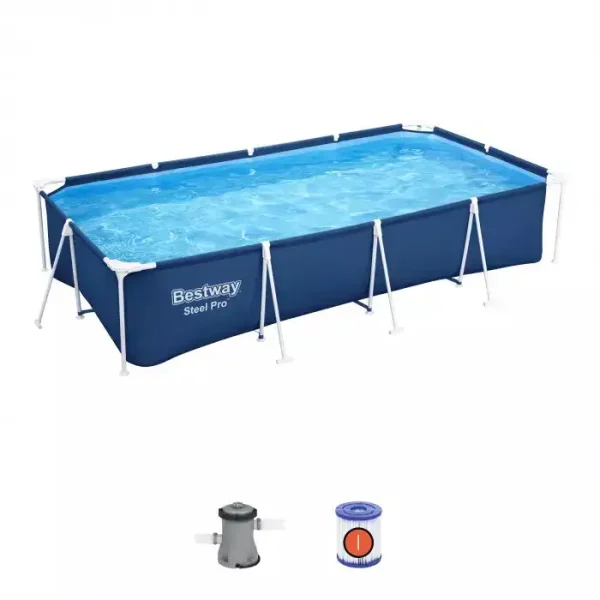 Bestway Steel Pro porodični bazen 4.00 x 2.11 x 0.81m sa filter pumpom
