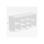 Kesper ksp15910 drveni cipelarnik beli sa jastukom za sedenje 103,5x48x29,5cm - Слика 4