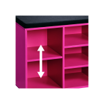 Kesper ksp15964 mini cipelarnik rozi sa jastukom za sedenje 51.5 x 48 x 29,5 cm - Слика 2