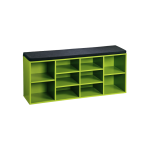 Kesper ksp15982 drveni cipelarnik zeleni sa jastukom za sedenje 103,5x48x29,5cm