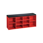 Kesper ksp15983 drveni cipelarnik crveni sa jastukom za sedenje 103,5x48x29,5cm