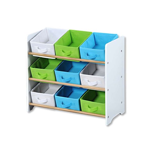 Kesper ksp17716 dečija polica sa 9 kutija od platna