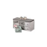 Kesper ksp17729 dečija klupa kesper sa fiokama  33x68x29,5cm belo siva - Слика 4