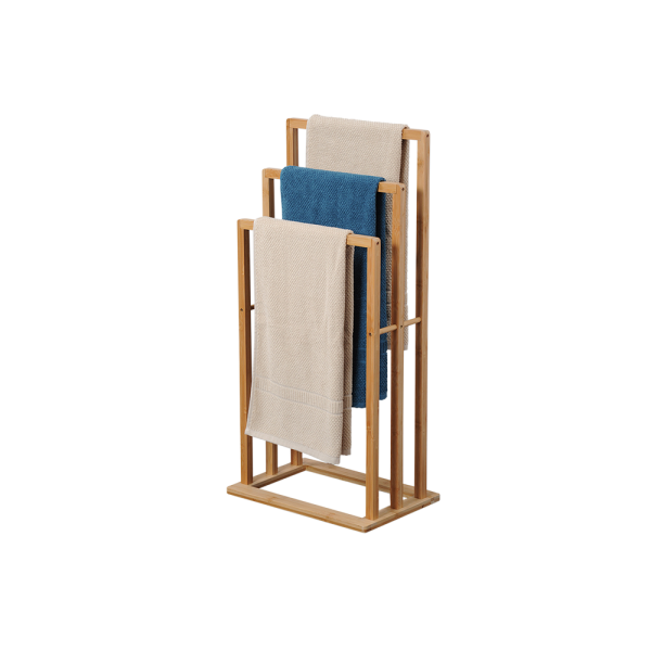 Kesper ksp19432 držač za peškire trodelni od bambusa 40 x 27 x 82 cm