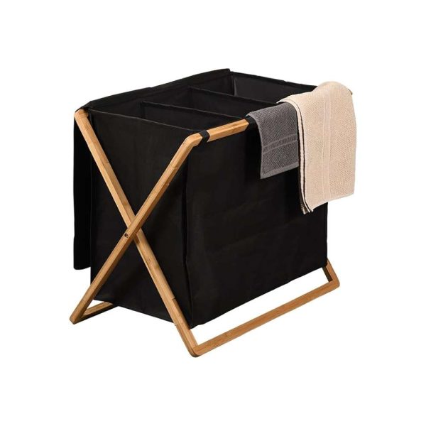 Kesper ksp19437 korpa za prljavi veš 3 pregrade sa bambus okvirom