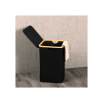 Kesper ksp19594 korpa za prljavi veš sa bambus okvirom crna 51cm - Слика 3
