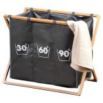 Kesper ksp19597 korpa za prljavi veš 3 pregrade sa bambus okvirom