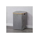 Kesper ksp19599 korpa za prljavi veš sa bambus okvirom siva 50cm - Слика 2