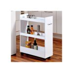 Kesper ksp24852 višenamenska polica sa točkićima 60x22x78cm bela - Слика 2