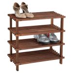 Kesper ksp69734 drveni cipelarnik sa 4 police tamno drvo 54x52x26cm - Слика 2