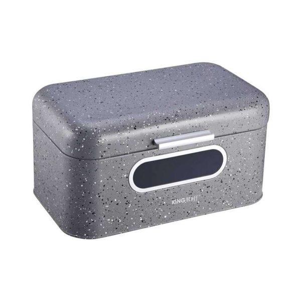 Kinghoff kh1080 kutija za hleb siva metal 35 x 20,4 x 21.5cm