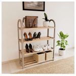 Fixwood fix2040 cipelarnik sa 4 police 19x65x65cm drvo plastika - Слика 2