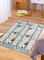 BBO SKLOPIVA PODLOGA ZA IGRU OD PENE (ZH-1) - PANDA BIRTHDAY PARTY (180x200x1cm) - Слика 3