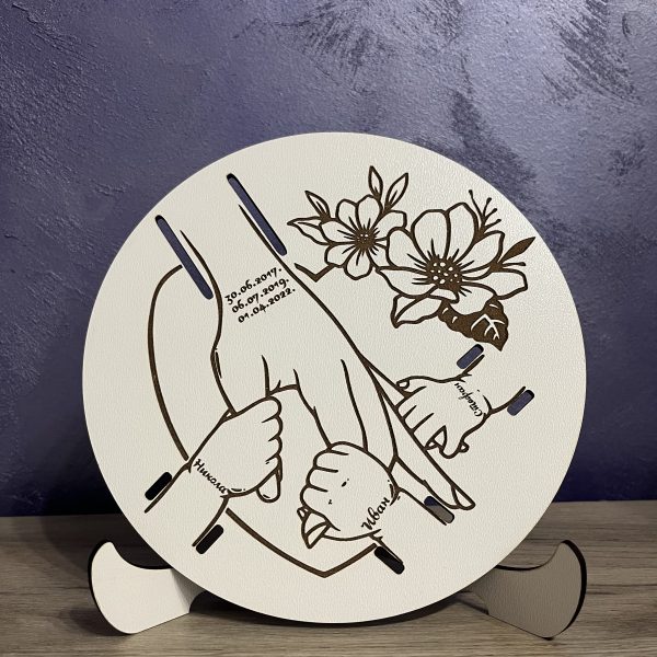 Stalak za narukvice iz porodilišta sa persnolazacijom 2