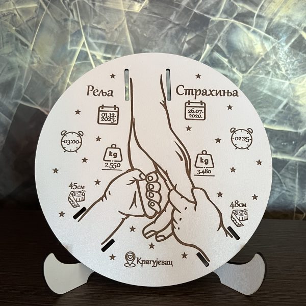 Stalak za narukvice iz porodilišta sa persnolazacijom 6