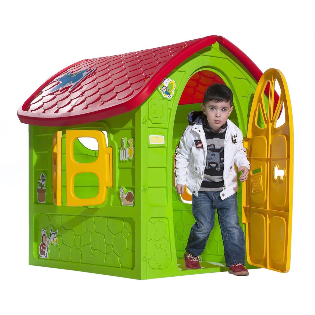 Kućica za igru, 120x113x111cm, zeleno-žuta - Слика 3