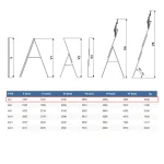 ELKOP Trodelne Aluminijumske Merdevine 3x7 - 4m