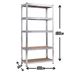 SuperHome 180x100x50cm 175Kg Metalna Montažna Polica - Слика 2