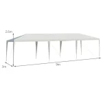 Paviljon za zabave 9x3m bez stranica Beli