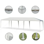 Paviljon za zabave 9x3m bez stranica Beli - Слика 2