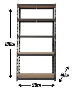 Metalna Montažna Polica 180x90x40cm-8mm 875kg - Слика 2