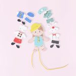 Drveni set Nizalica Devojčica Classic World - Слика 5