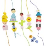 Drveni set Nizalica Raznobojni svet
