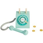Drvena igračka Plavi telefon Classic World - Слика 4