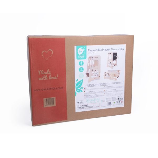 Drvena Visoka stolica toranj za penjanje sa tablom Classic World