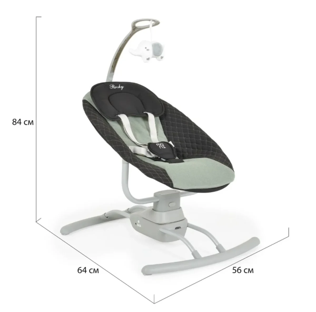 Elektricna-ljuljaska-za-bebe-Rocky-dimenzije-1 Električna ljuljaška za bebe Rocky - Green - Слика 6