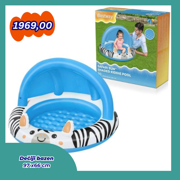 Bebi bazen 2+ 26l zebra 97x66cm